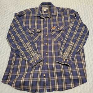 Carhartt plaid button down shirt size L EUC